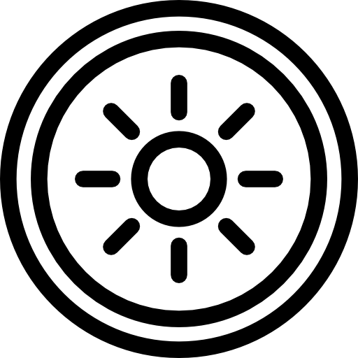 Round Shield with Sun